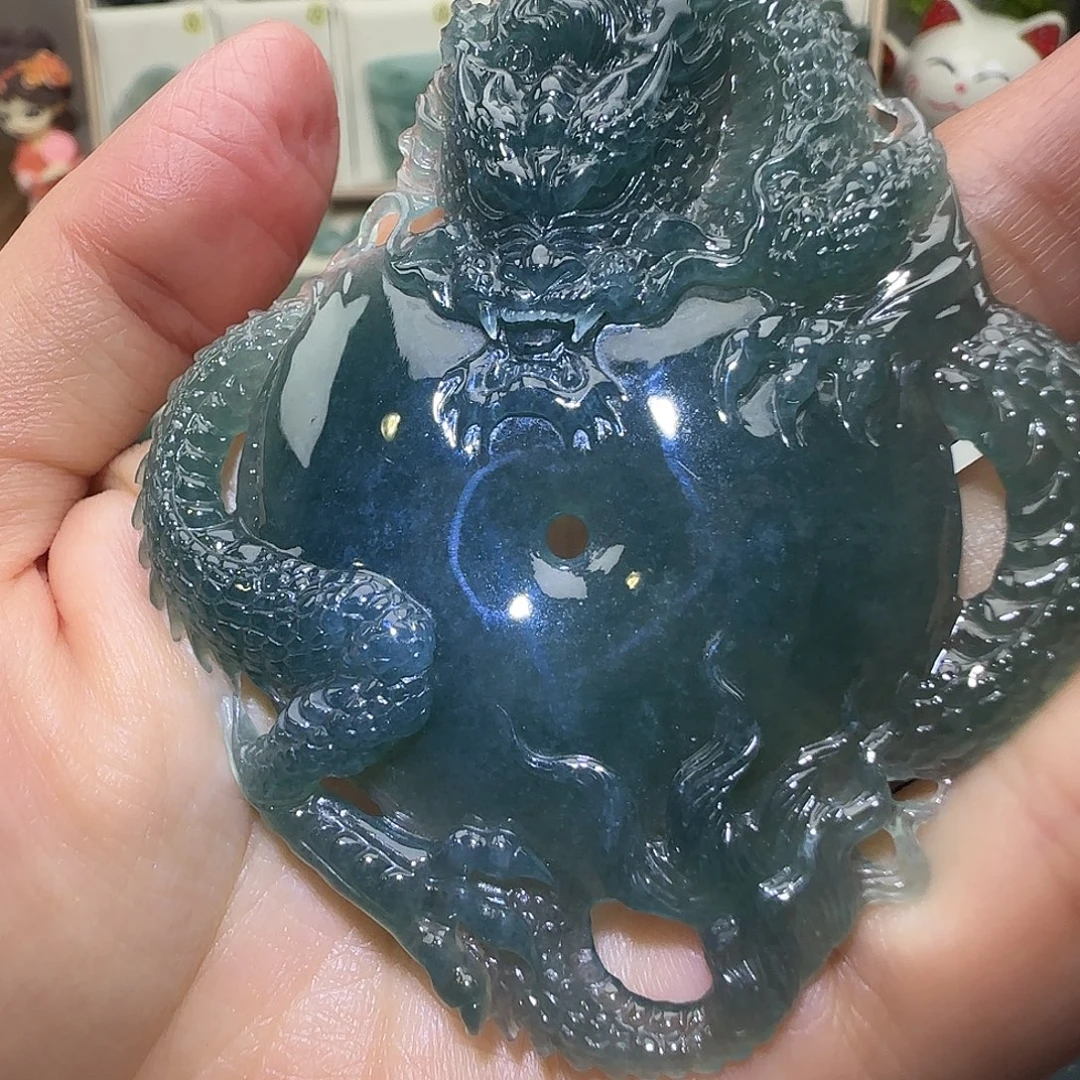 定制翡翠未镶嵌大威天龙翡翠定制