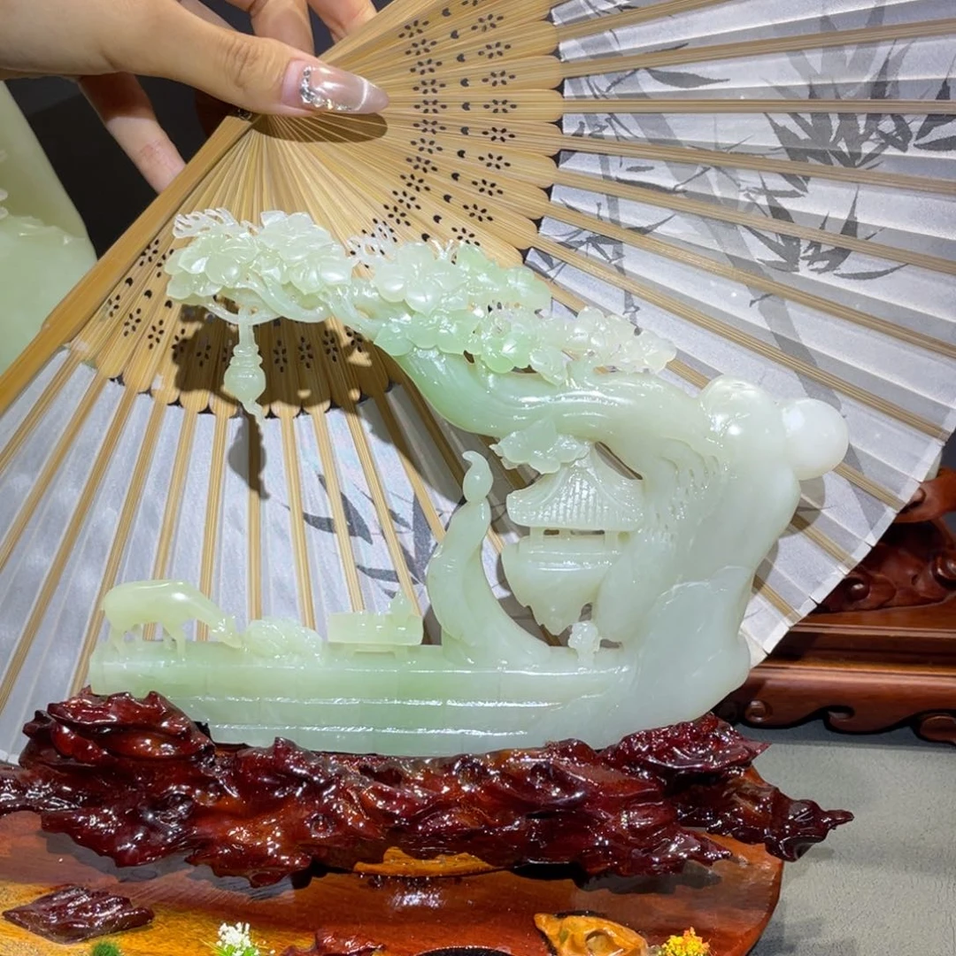 和田玉未镶嵌摆件
