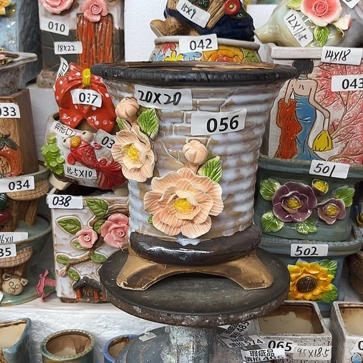 粗陶材质多肉花盆