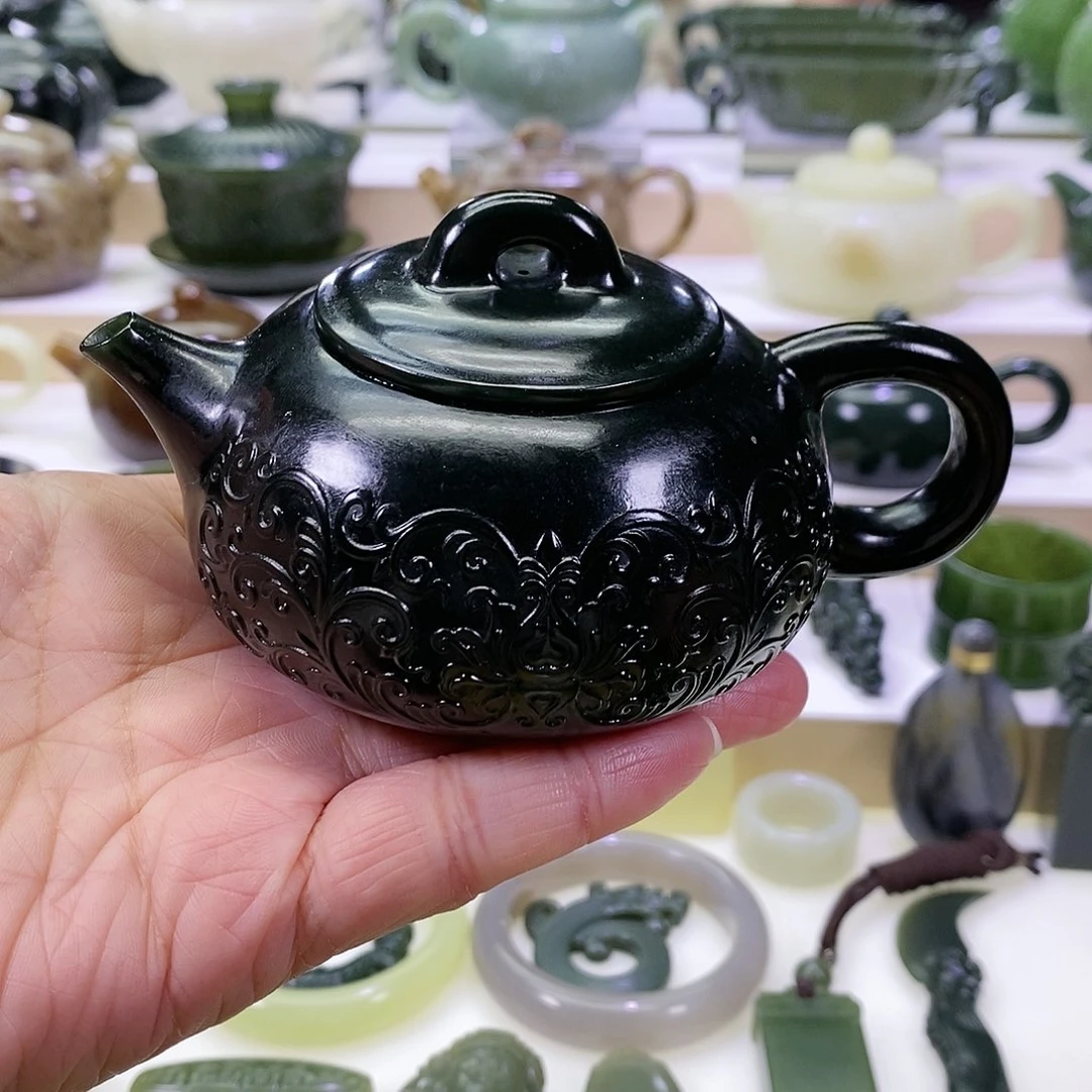 和田玉茶壶未镶嵌180ml