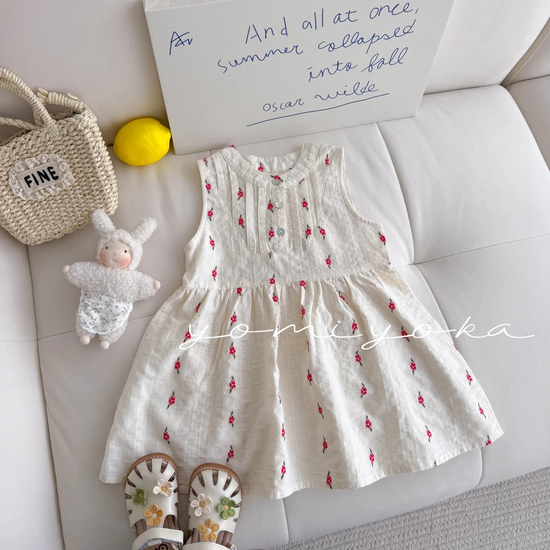 【现货】252-优米优卡-童装2025夏季新款无袖连衣裙-252058