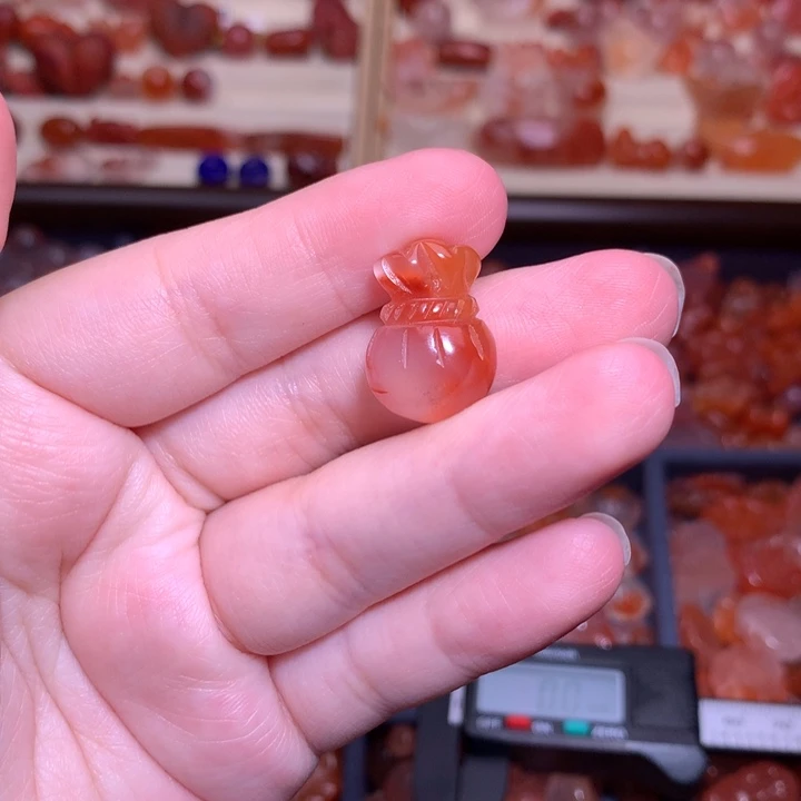南红玛瑙未镶嵌珠宝半成品钱袋