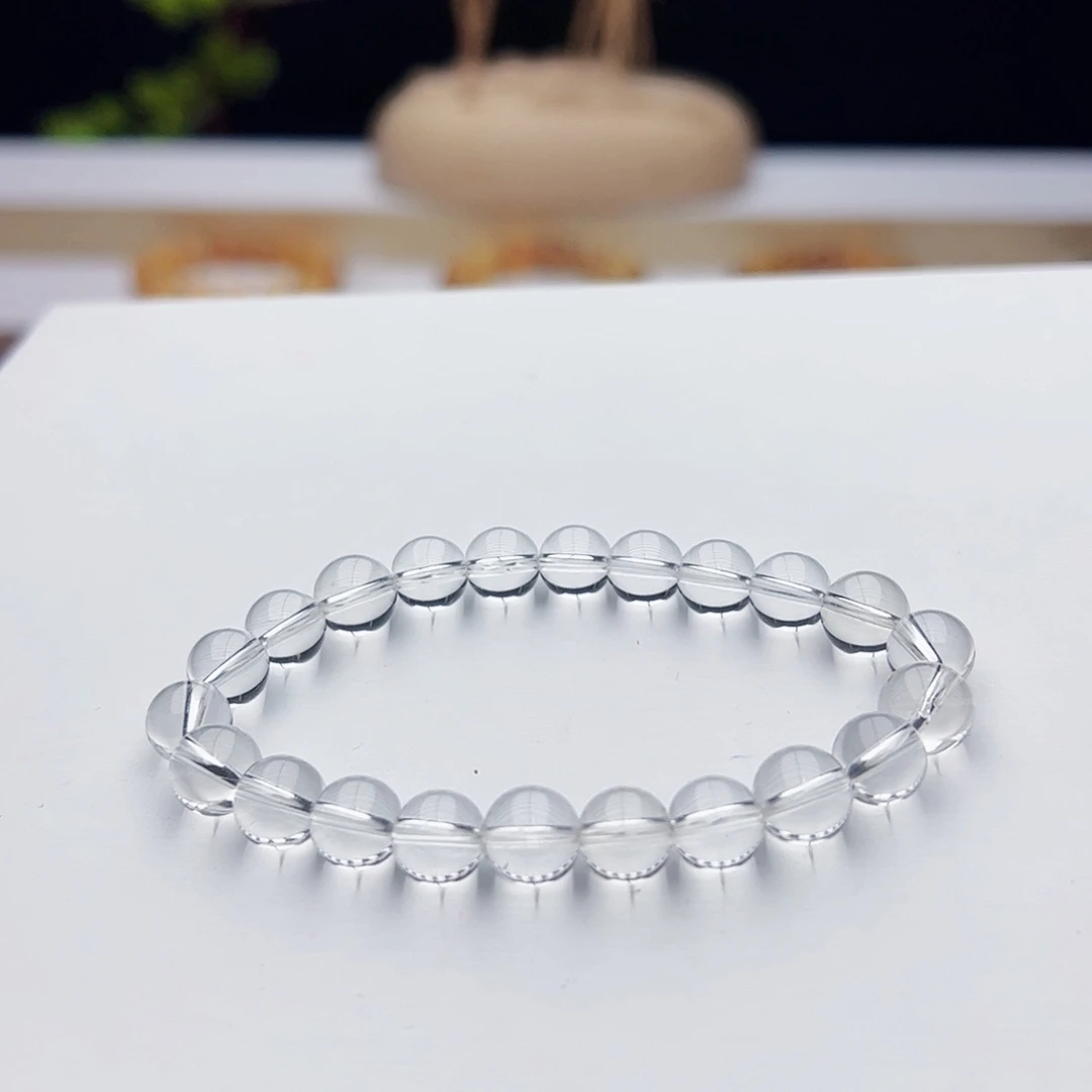 未镶嵌手链水晶白水晶8mm+单A