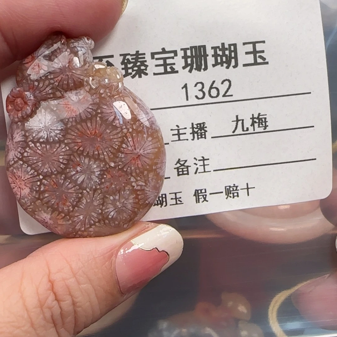 幸***️硅化珊瑚（珊瑚玉）未镶嵌颈饰