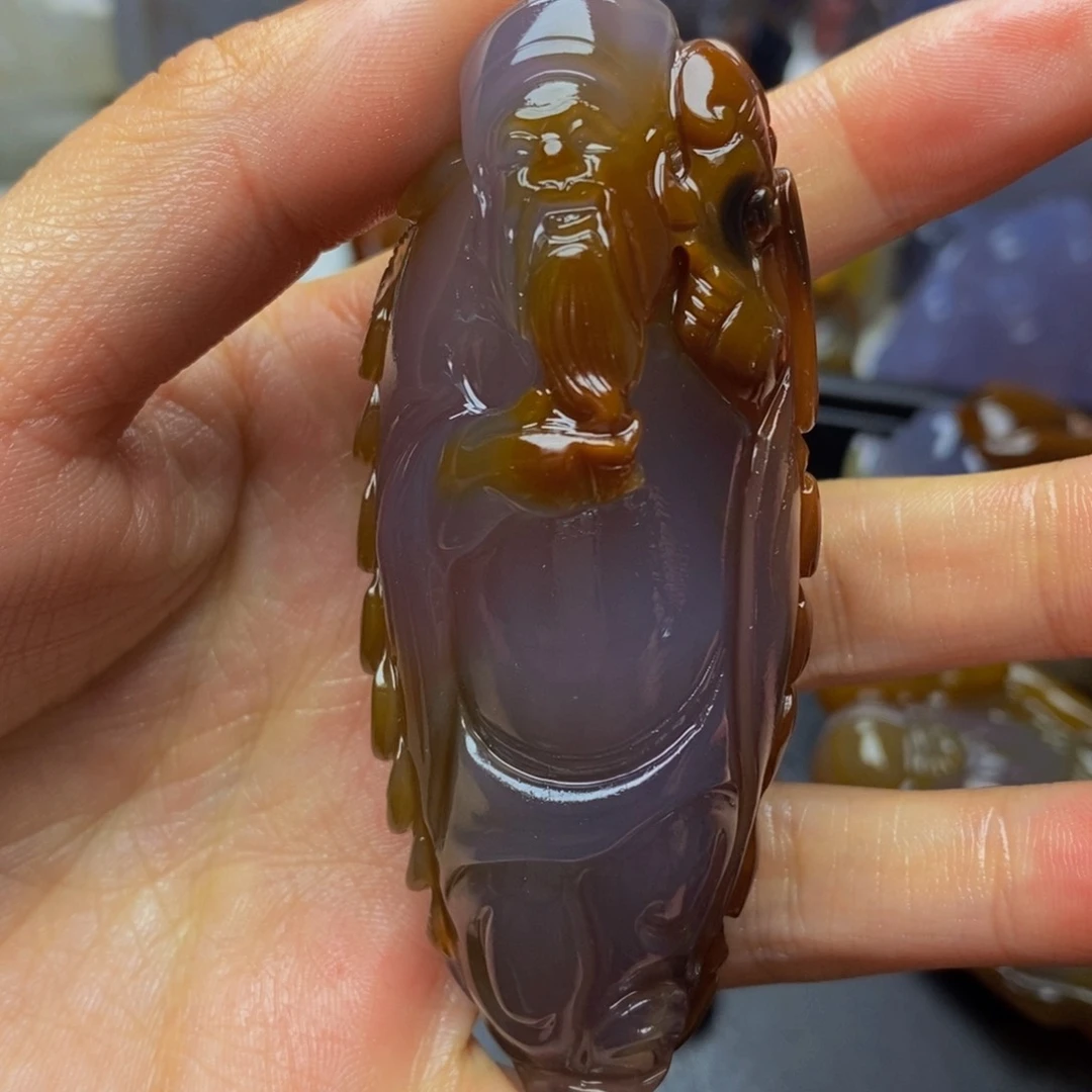 玛瑙/玉髓手把件未镶嵌