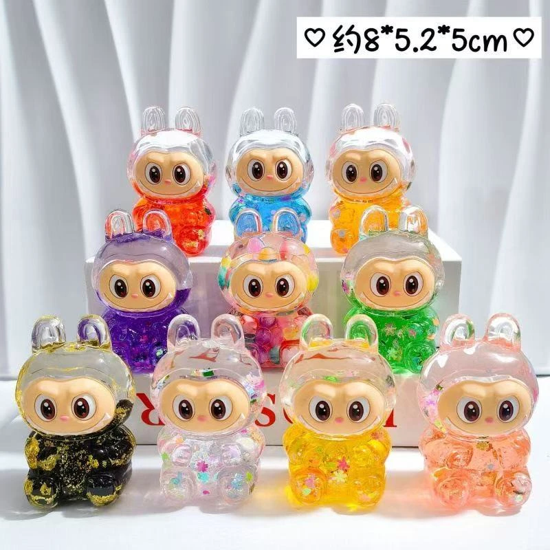 【直播现拆+许愿+对对碰】爆闪流体夜光拉布布diy潮玩摆件可爱创意