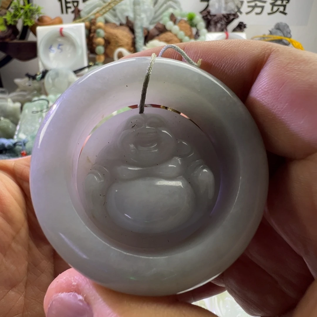 翡翠未镶嵌颈饰天然缅甸A货翡翠佛公