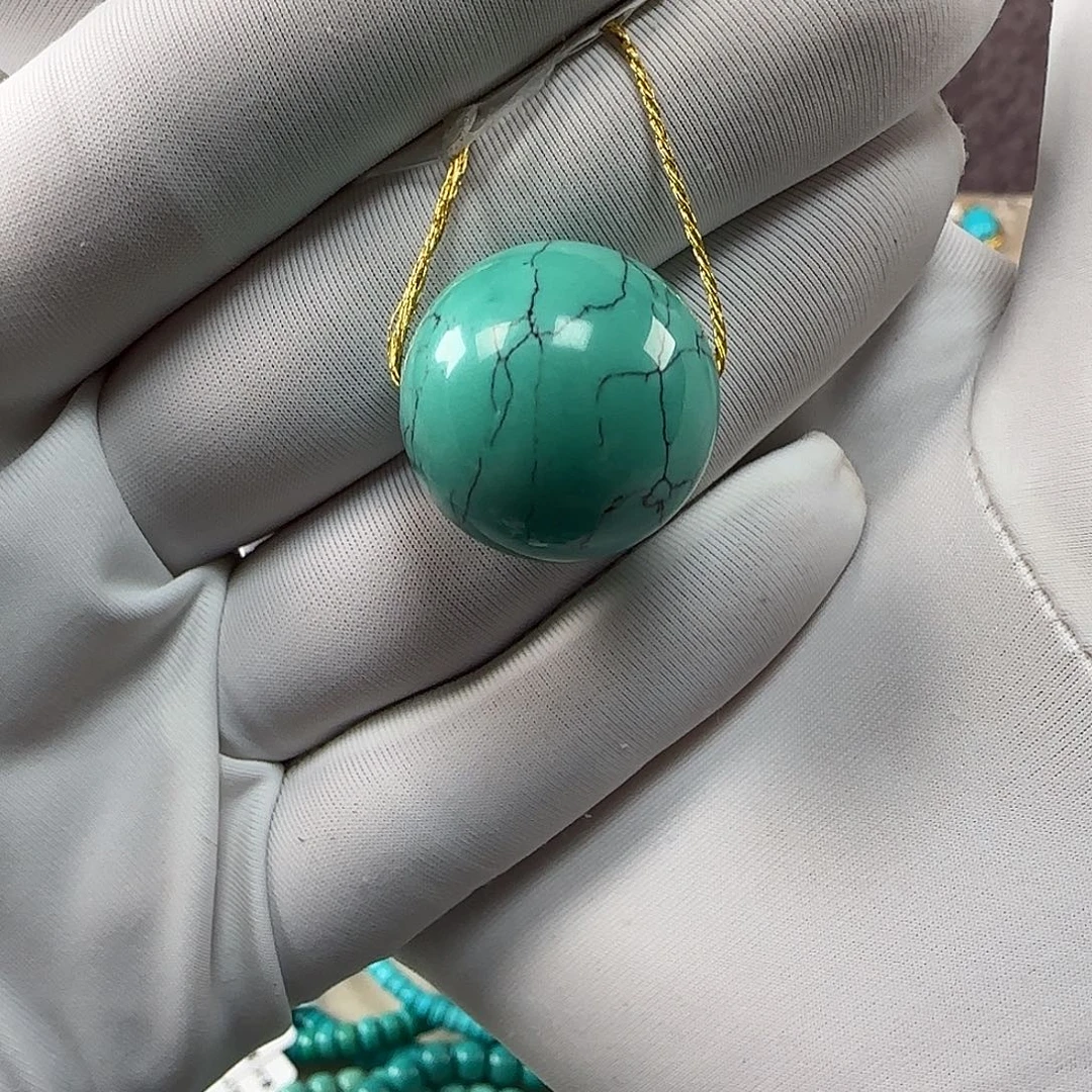 绿松石未镶嵌19mm➕单珠