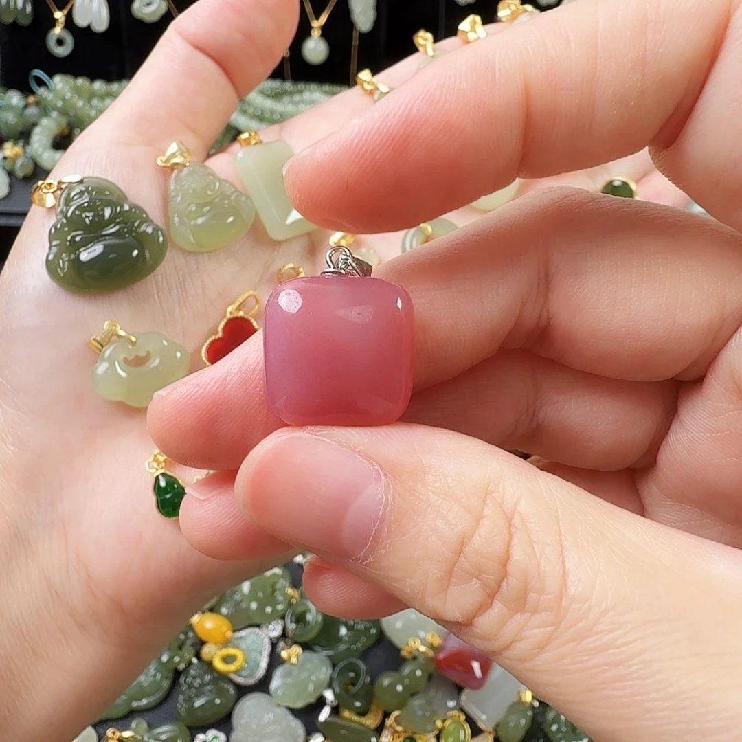 玛瑙/玉髓银S925镶嵌颈饰