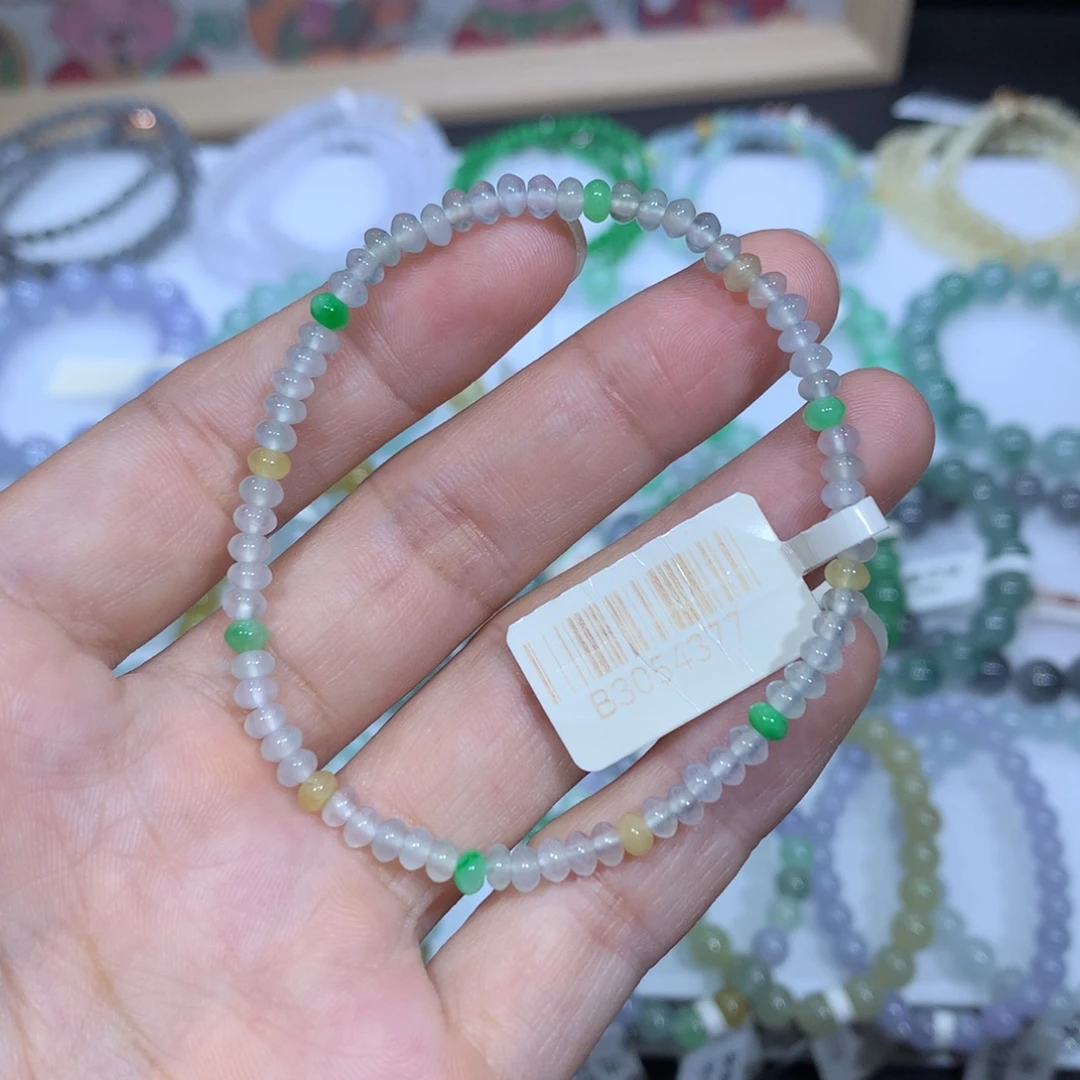 翡翠未镶嵌手链天然