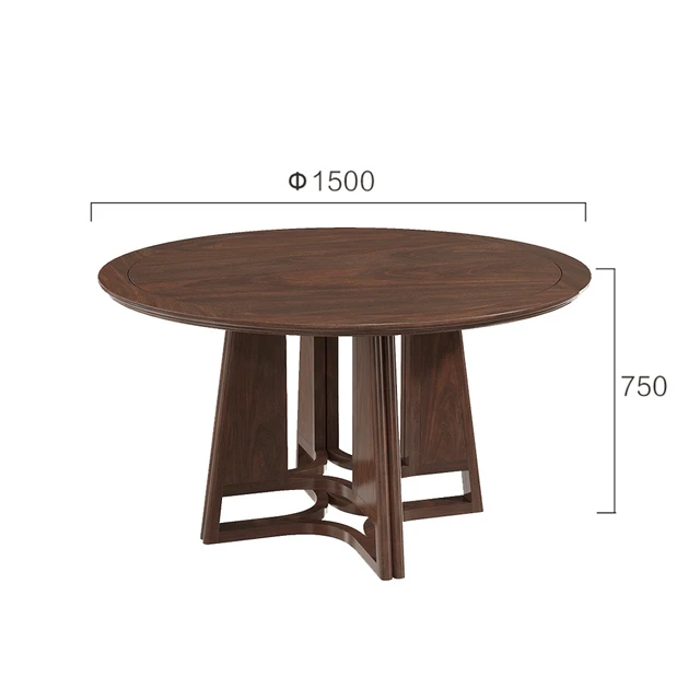 【新零售】联邦家私新中式客厅圆餐台YS2061YA(1.5M)圆餐台