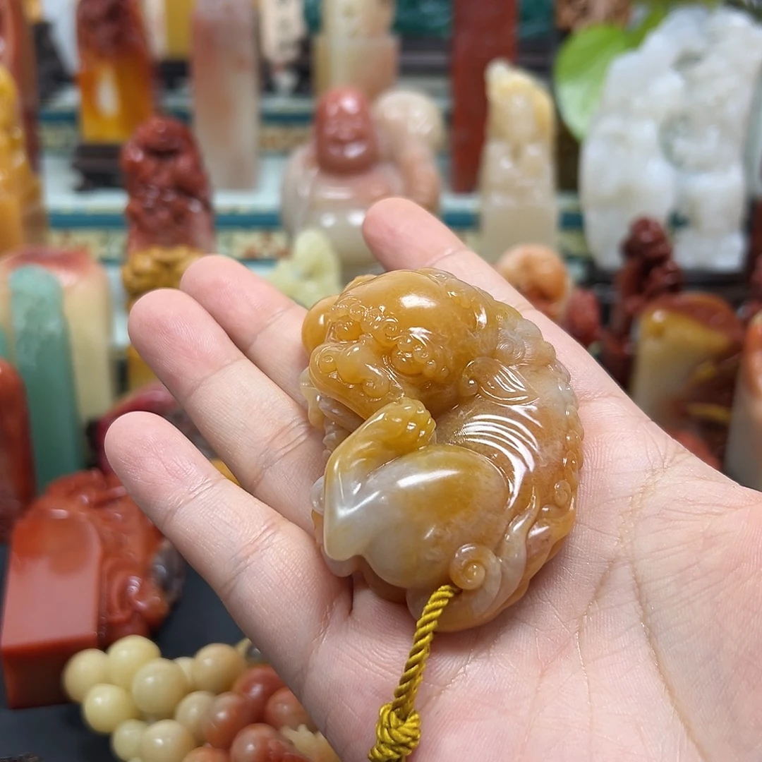 三***寿山石印石印章雕刻工艺