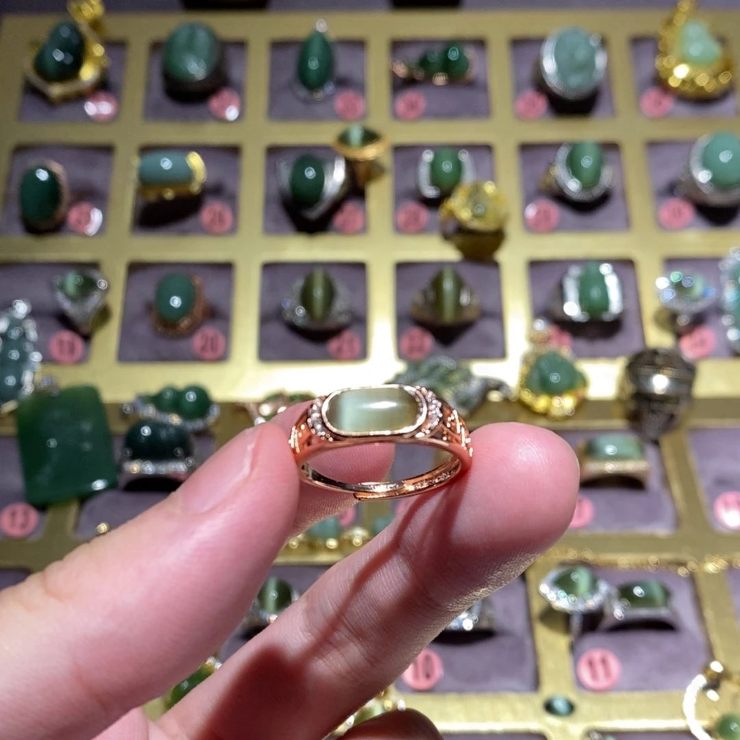 和田玉未镶嵌戒指