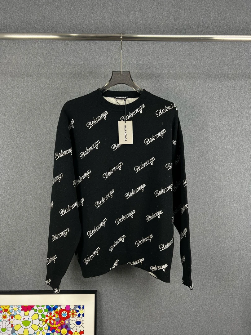全新未使用 Balenciaga/巴黎世家 弹幕字母毛衣 S码 全新 A11891