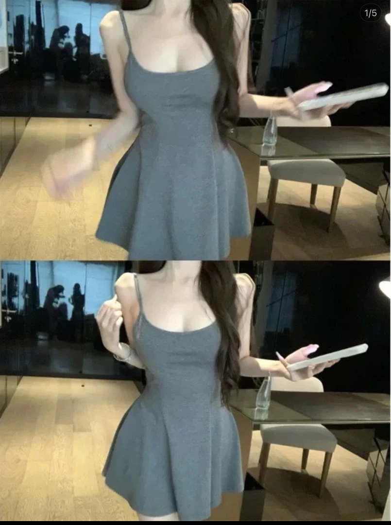 【芭蕾课放学】自带大雷修身显瘦吊带连衣裙（安全裤两件套）