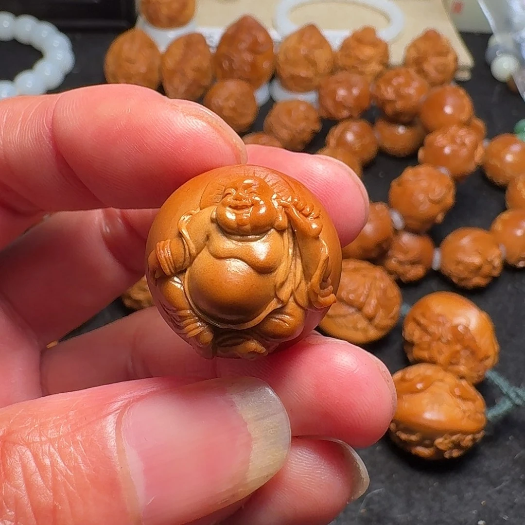 橄榄核手串/手链福**宝王晓明核雕艺术弥勒
