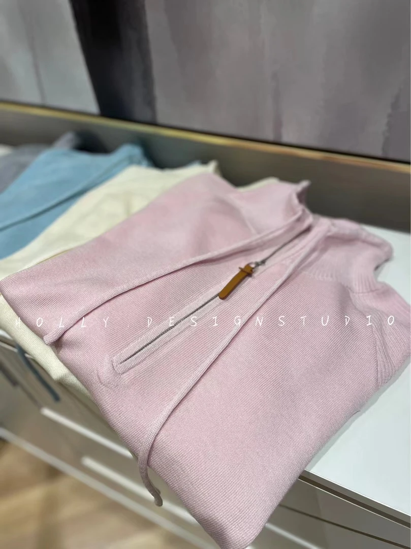 极简风常规款纯色常规毛针织衫运动衫针织衫上衣长款气质70016