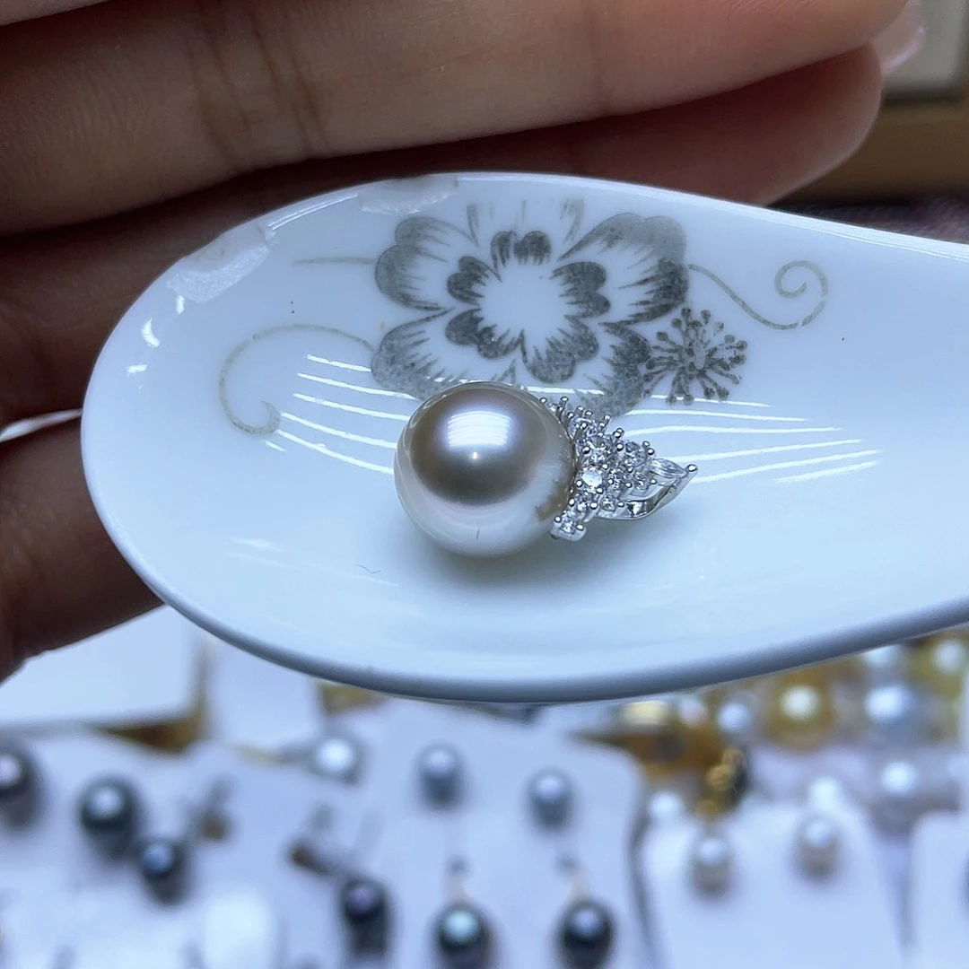 海水珍珠颈饰银S925镶嵌