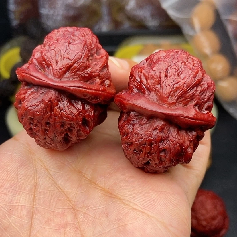 【闪购商品】文玩核桃手串43尺红彩巨无霸