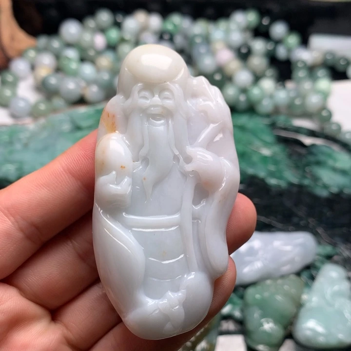 翡翠未镶嵌颈饰寿星14