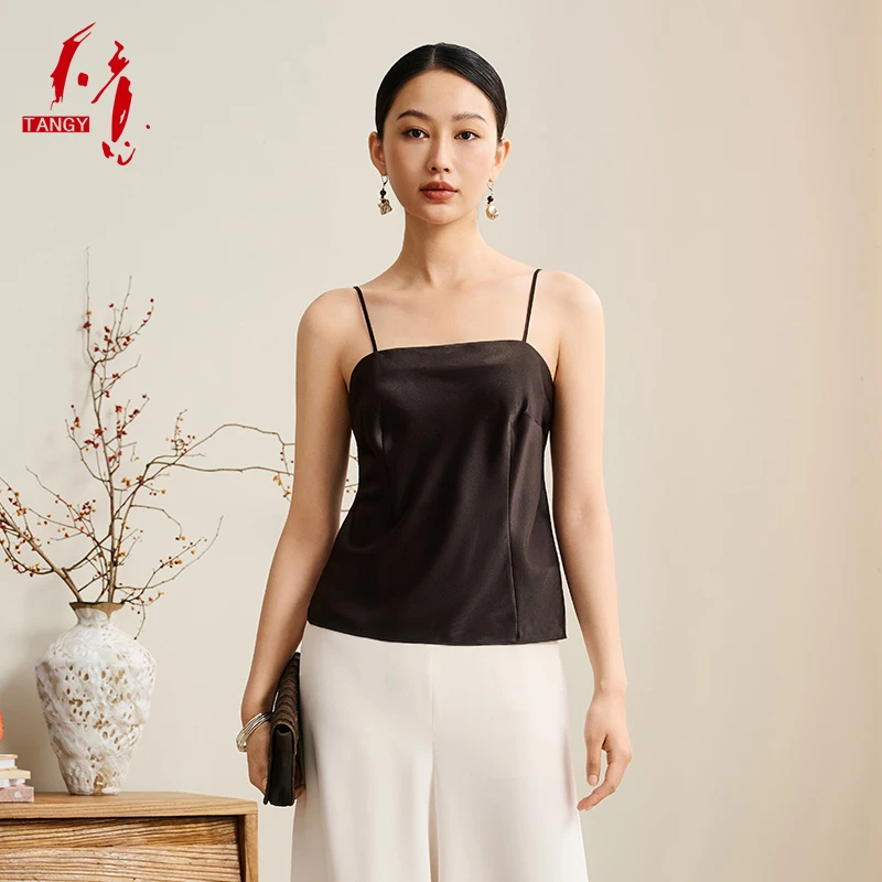 TANGY/天意2025春新款民族风商场款简约百搭女士吊带背心2251053