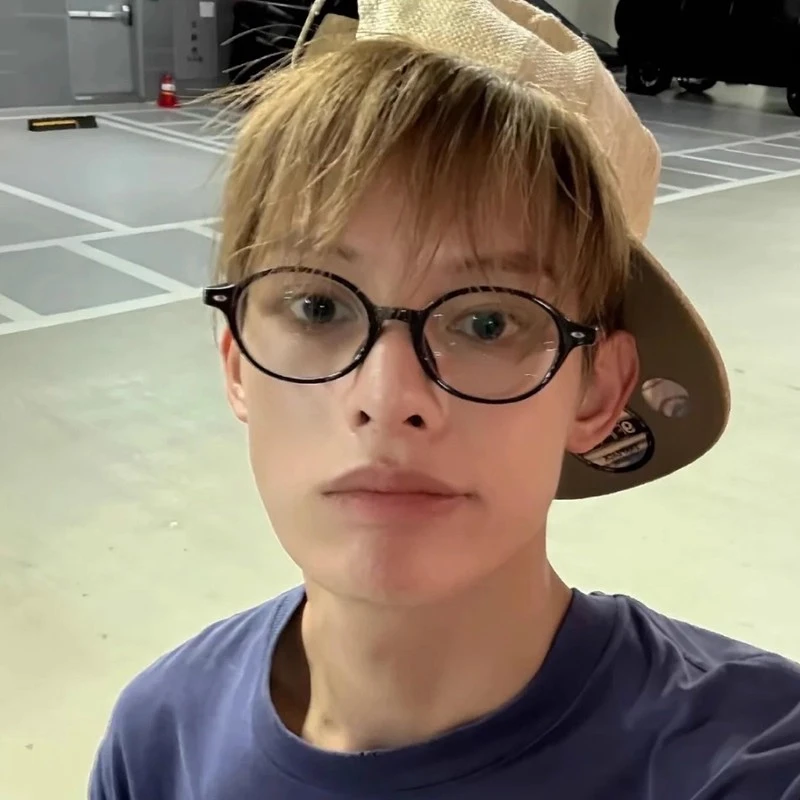 cortis赵雨凡同款黑框眼镜男款高级感复古椭圆书呆子近视眼睛镜框