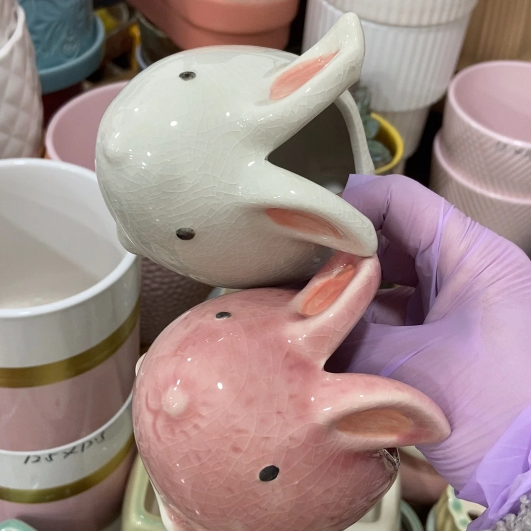 红陶陶瓷花盆满12米包邮