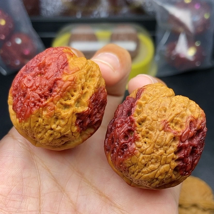 【闪购商品】把件文玩核桃38尺蛇皮球