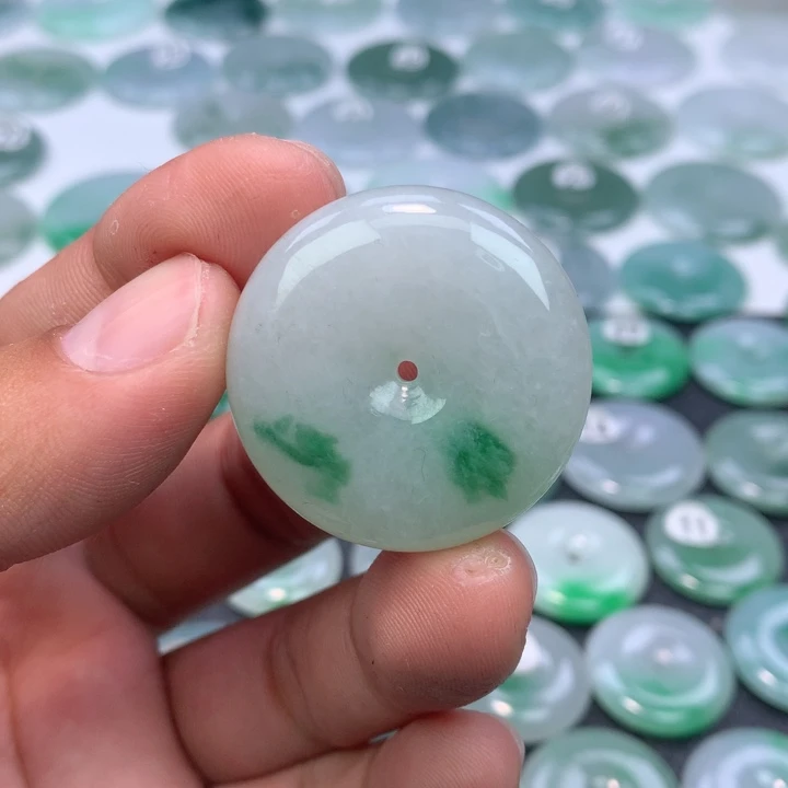 翡翠未镶嵌颈饰缅甸天然A货翡翠34.2-9.8