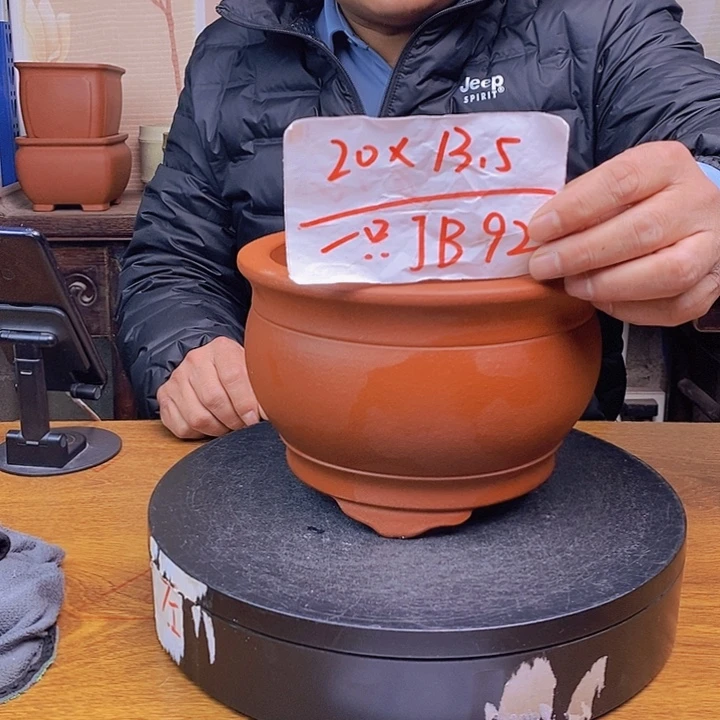 紫砂花盆货号一只JB92