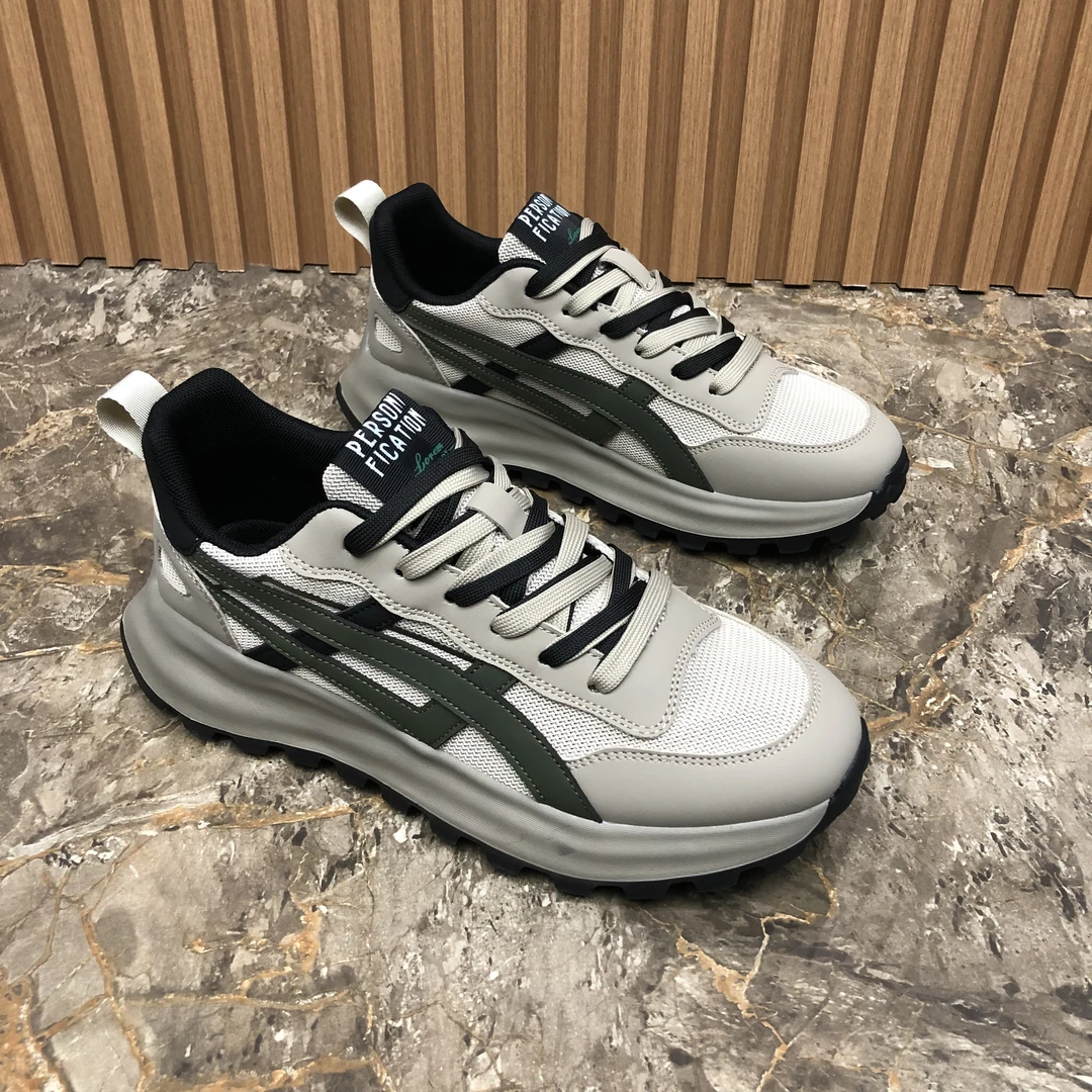 男鞋2025春夏新款透气轻质休闲加宽运动鞋跑步单鞋潮流休闲鞋子男