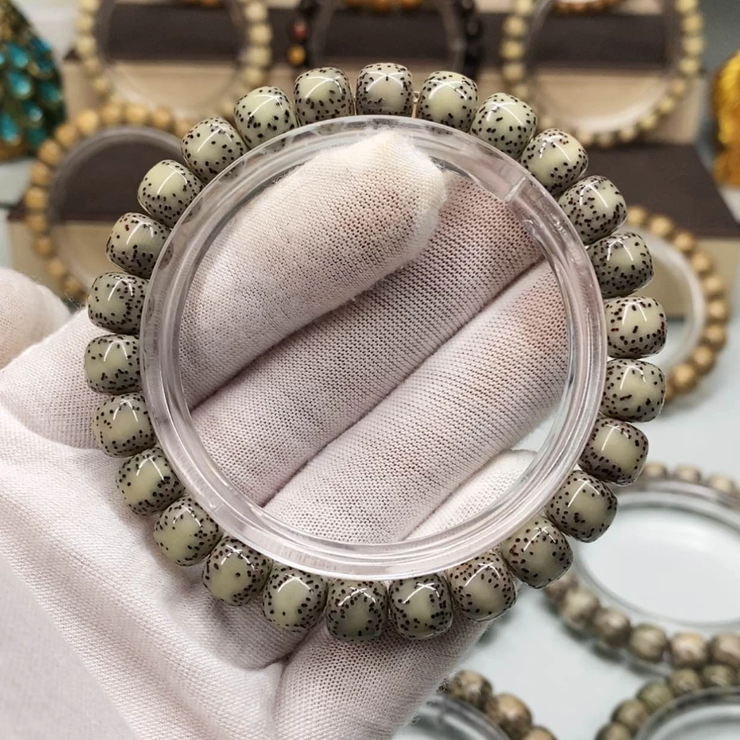 【闪购商品】星月菩提手串9×8一物一图原生态同枝糯冰双留白