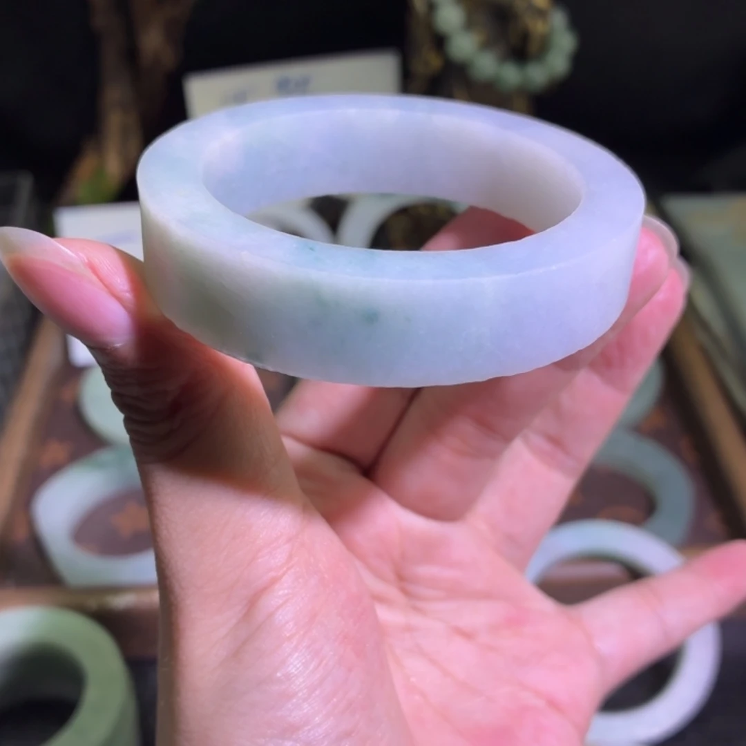 定制翡翠未镶嵌翡翠A货毛胚手镯定制