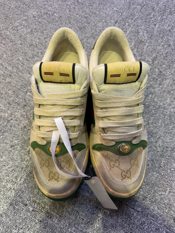 99新 GUCCI/古驰 绿色老花满印脏脏鞋 41国码