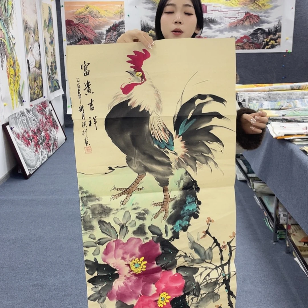 国画国画作品小姐姐放漏…