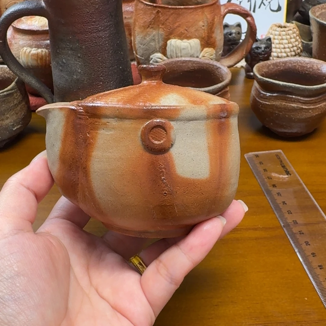 乐***生备前烧 绯鞠中古宝瓶 底部轻微窑裂