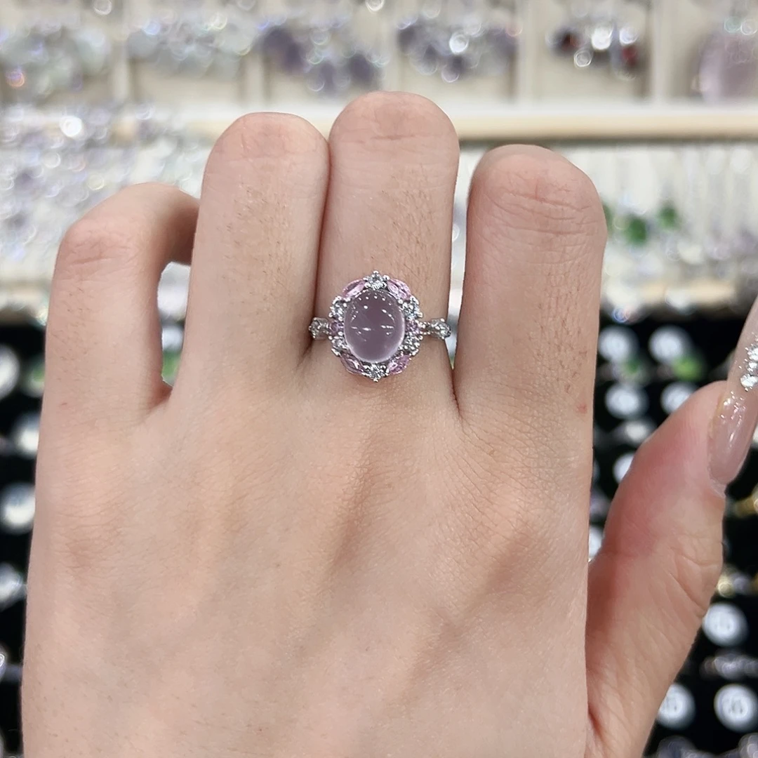 萤石银S925镶嵌戒指