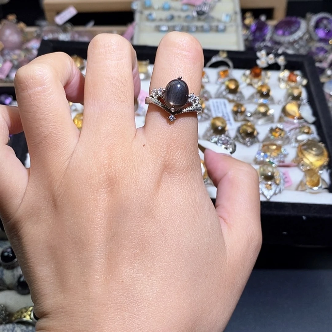 王***^戒指水晶银S925镶嵌