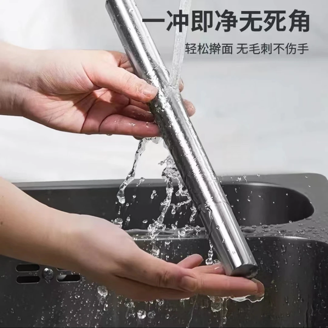 擀面杖304不锈钢家用杆面棒饺子皮神奇
