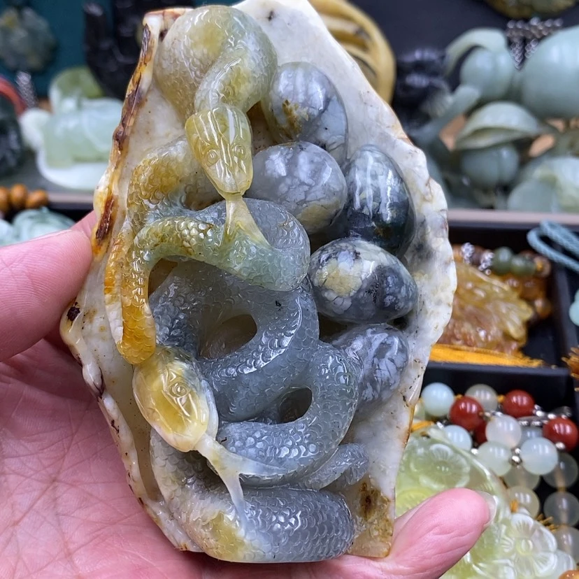 【闪购商品】未镶嵌蛇纹石玉摆件