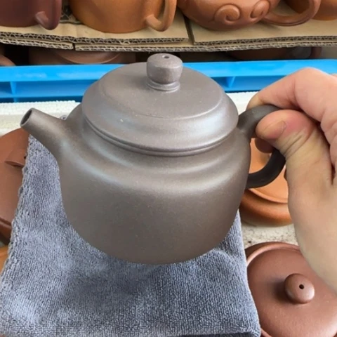 紫砂茶壶天青泥料220cc