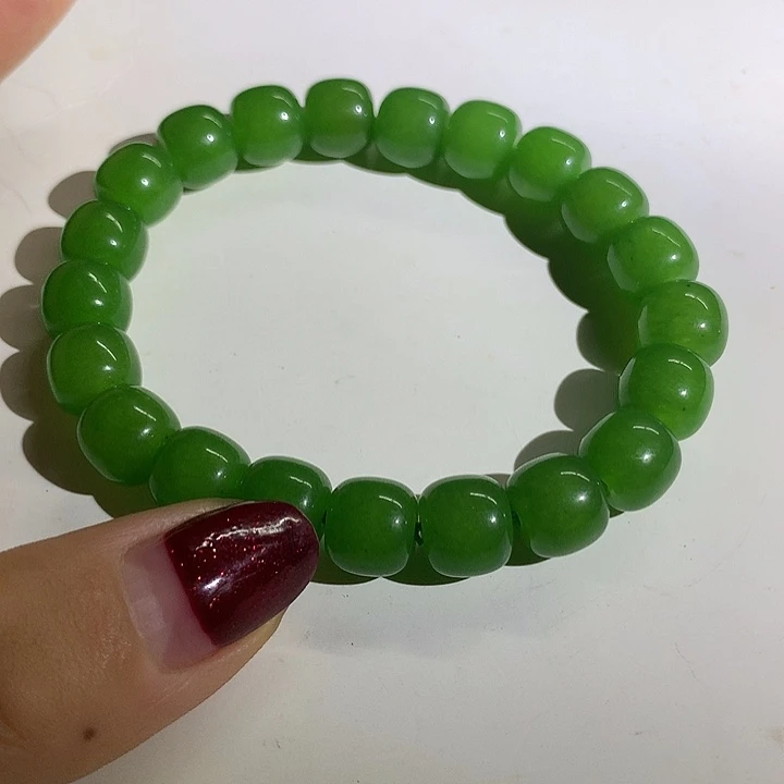 合金手链石英质玉阳绿老型珠手串