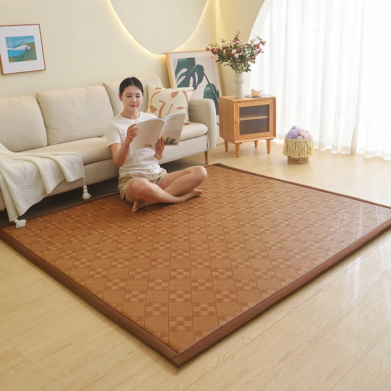 加大加大加大天然藤席凉席地垫家用打地铺神器夏天榻榻米爬爬垫