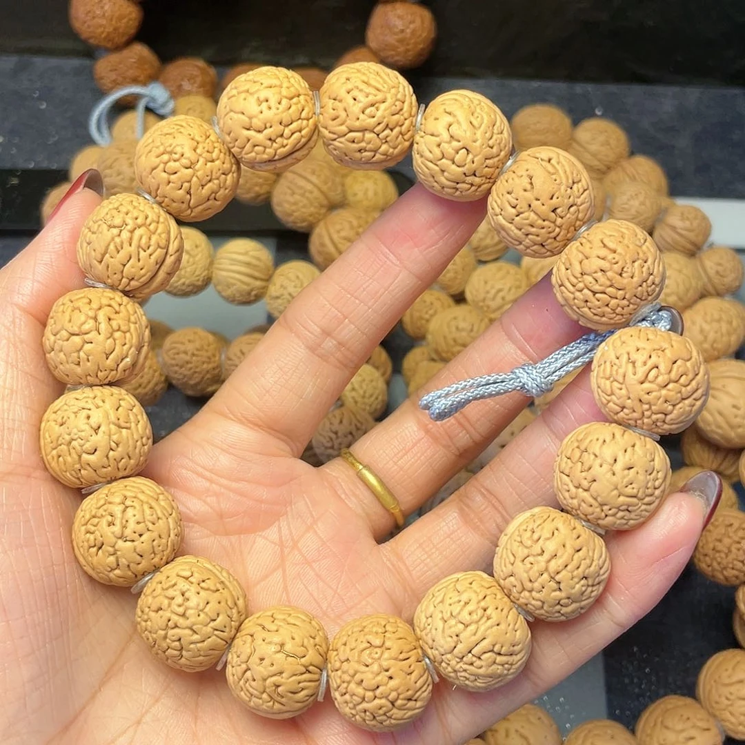 桃核手串17虎皮肌肉手串