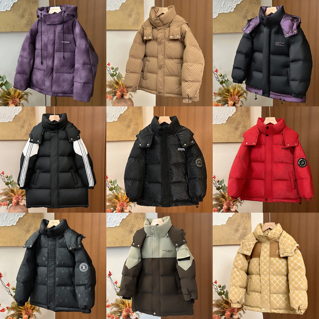 【现货】男女童90白鸭绒羽绒服纯色百搭连帽外套雪山防寒