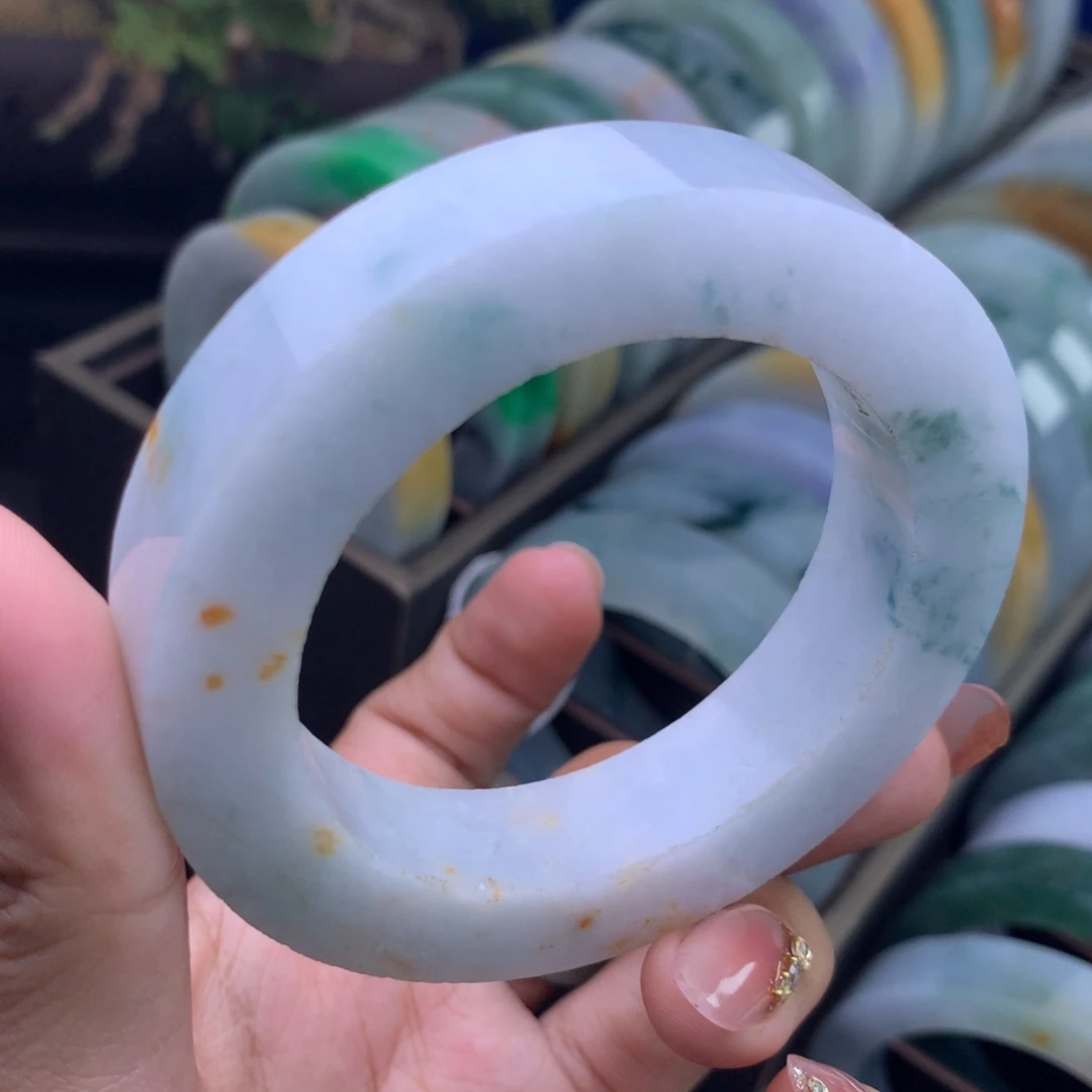 定制翡翠未镶嵌手镯不退不换正圈