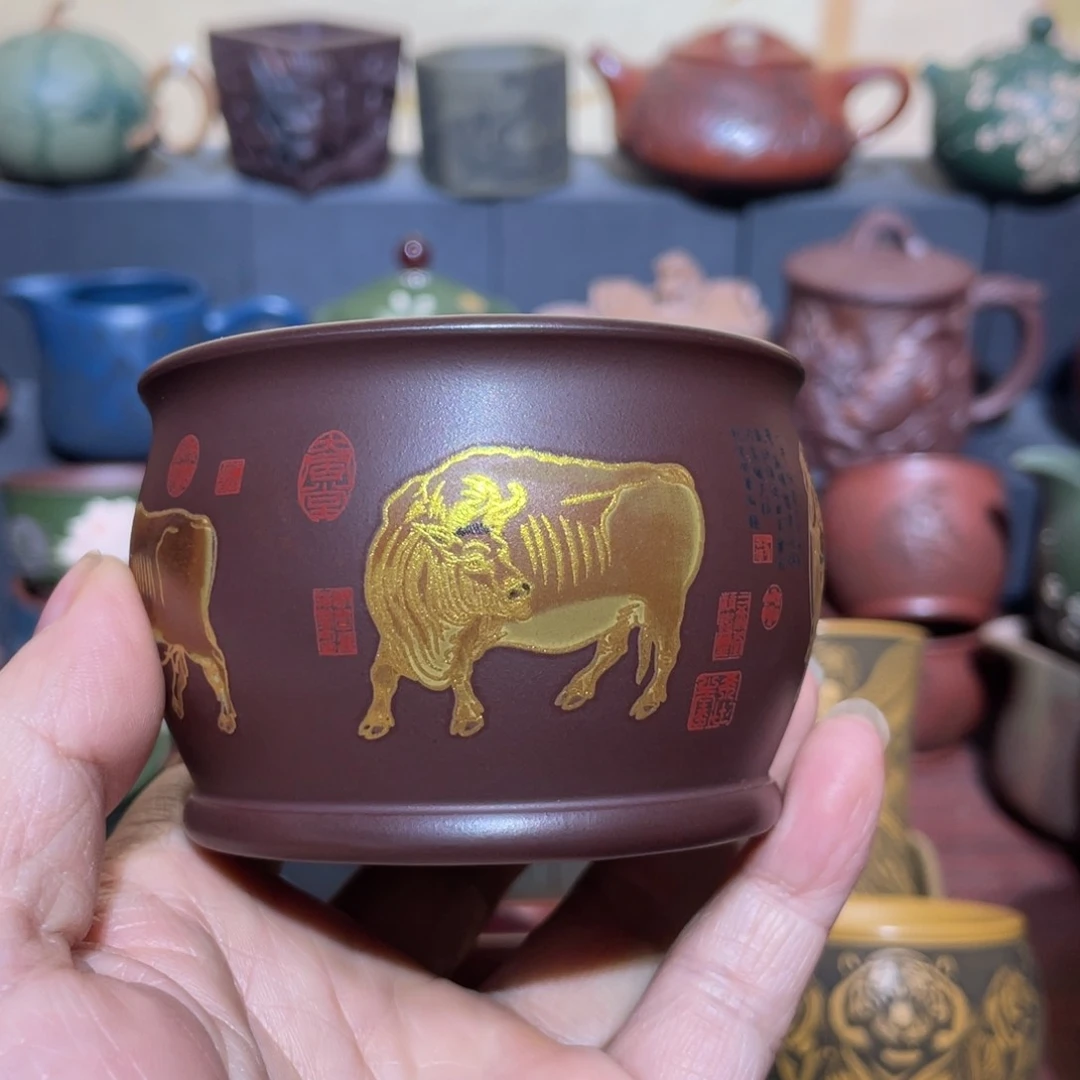 原矿紫砂手工主人杯