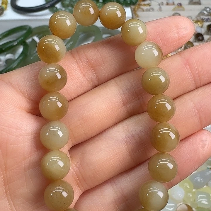 中***光和田玉（糖玉）未镶嵌手链