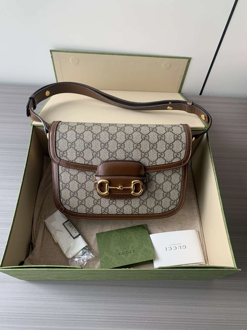 99新 GUCCI/古驰 古驰/Gucci 中号 马衔扣1955马鞍包拆单总价8999