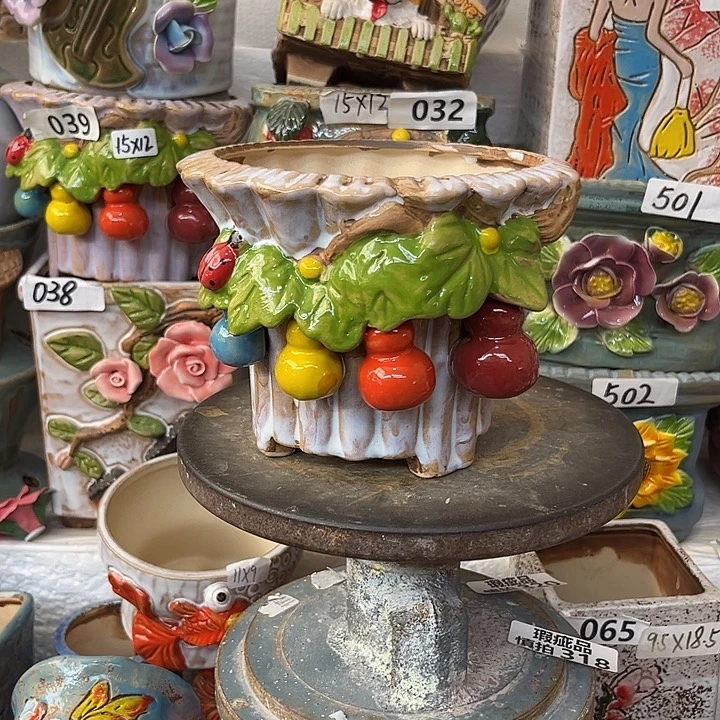 粗陶材质多肉花盆